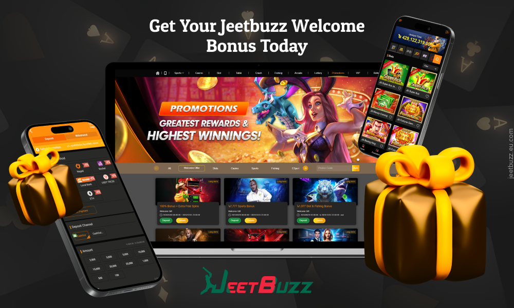 To claim Jeetbuzz welcome bonus, make a deposit, play the bonus amount once and check your account the next day