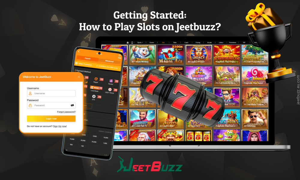 To play slots on the Jeetbuzz website and mobile app, players in Bangladesh should create an account, deposit, select a game and spin the reels